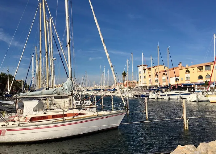 Moderne T2 Mezzanine - 6 Pers. Pres Et Port, Parking Prive, 36m², Terrasse - Port - Fr-1-798-7 * Leucate